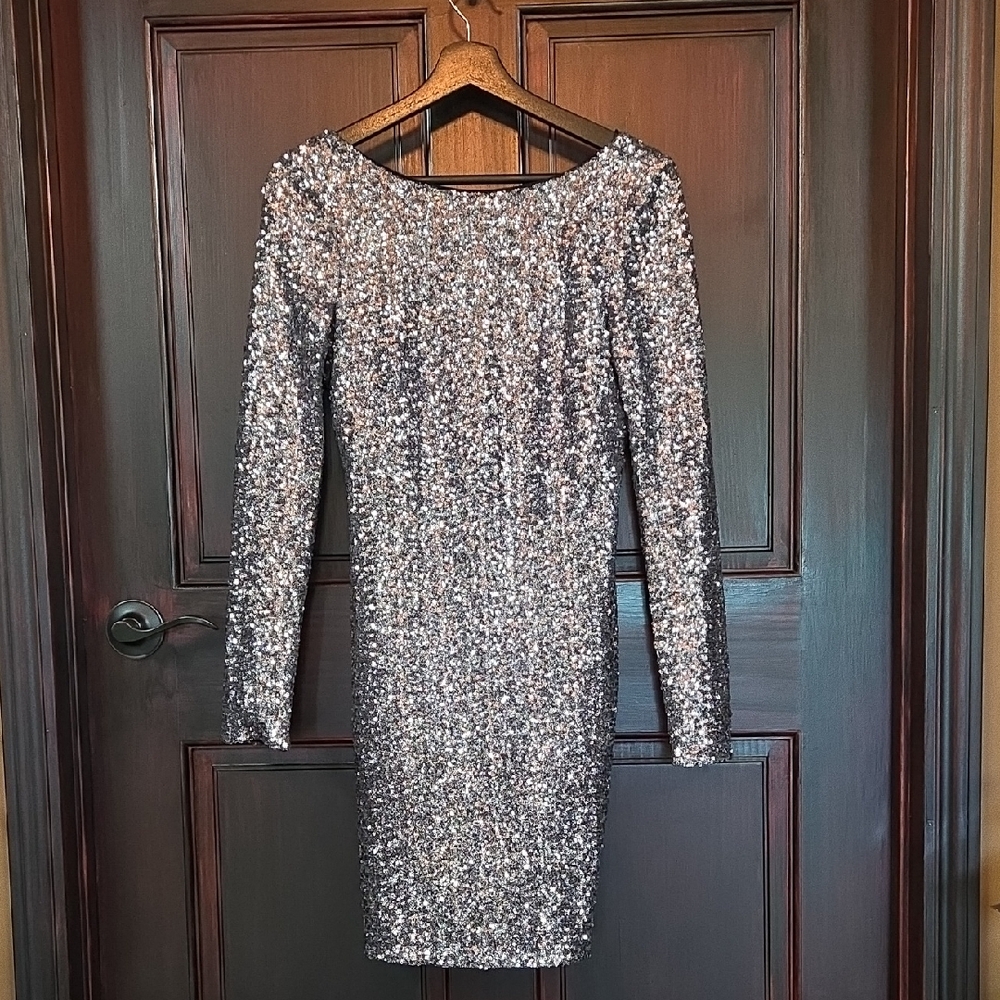 Silver Sequin Dress